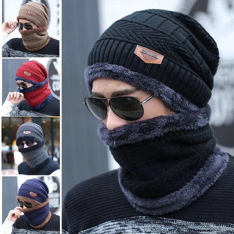 Winter Cap with Neck Muffler for Men & Women