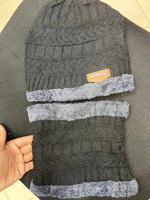 Winter Cap with Neck Muffler for Men & Women