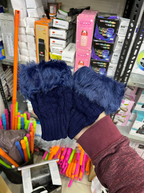 Half Winter Furr Gloves